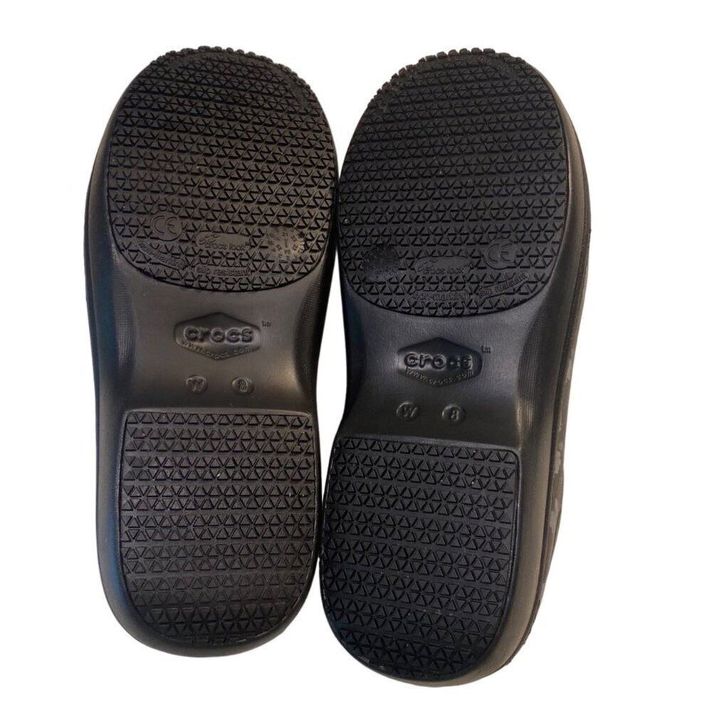CROCS Women's "Neria Pro II" Clogs, Floral Black / White #205385, Size 8 - Picture 9 of 9